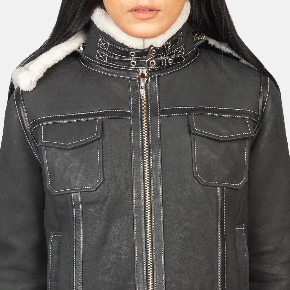 
Fiona Hooded 皮毛一体羊羔毛大衣 女士 – alternate product view 6