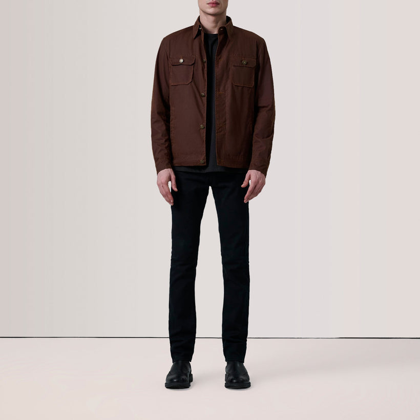Irwin 棕色 Waxed Canvas Field 真皮夹克 男士