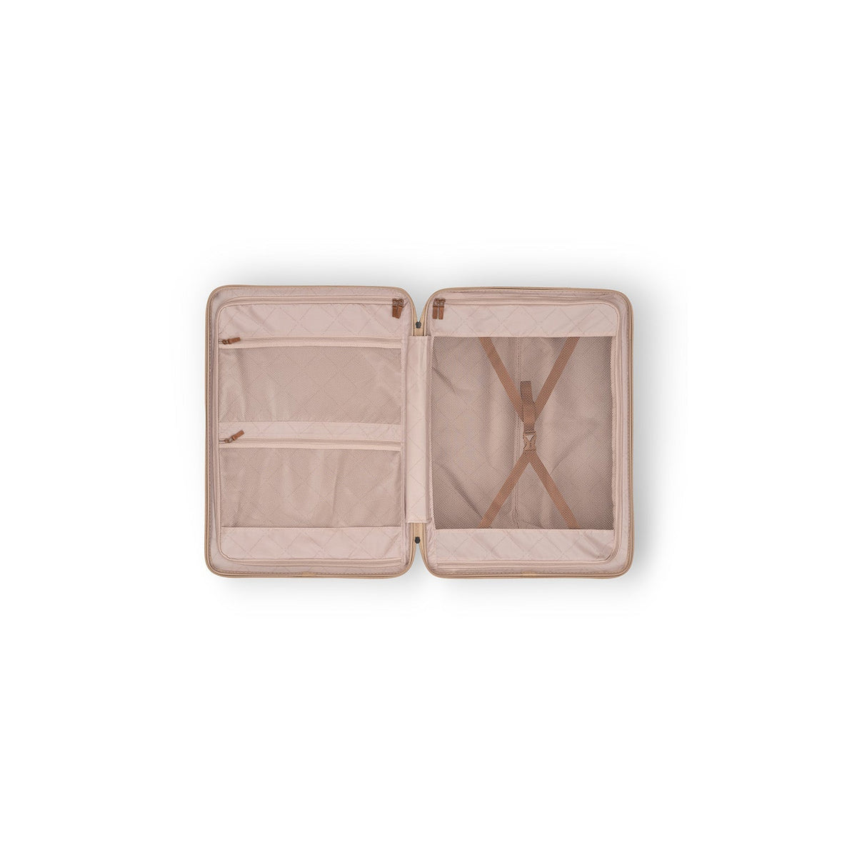 Close-Up Detail of Classic Collar &amp; Heavy-Duty Zipper Hardware on Large Suitcase Zuna 女士