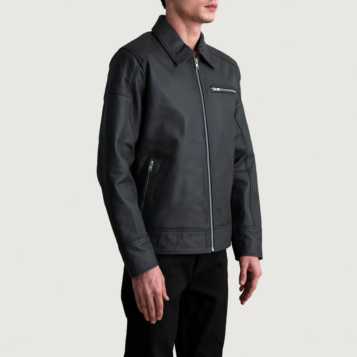 Lavendard 真皮机车夹克 男士 – alternate product view 2