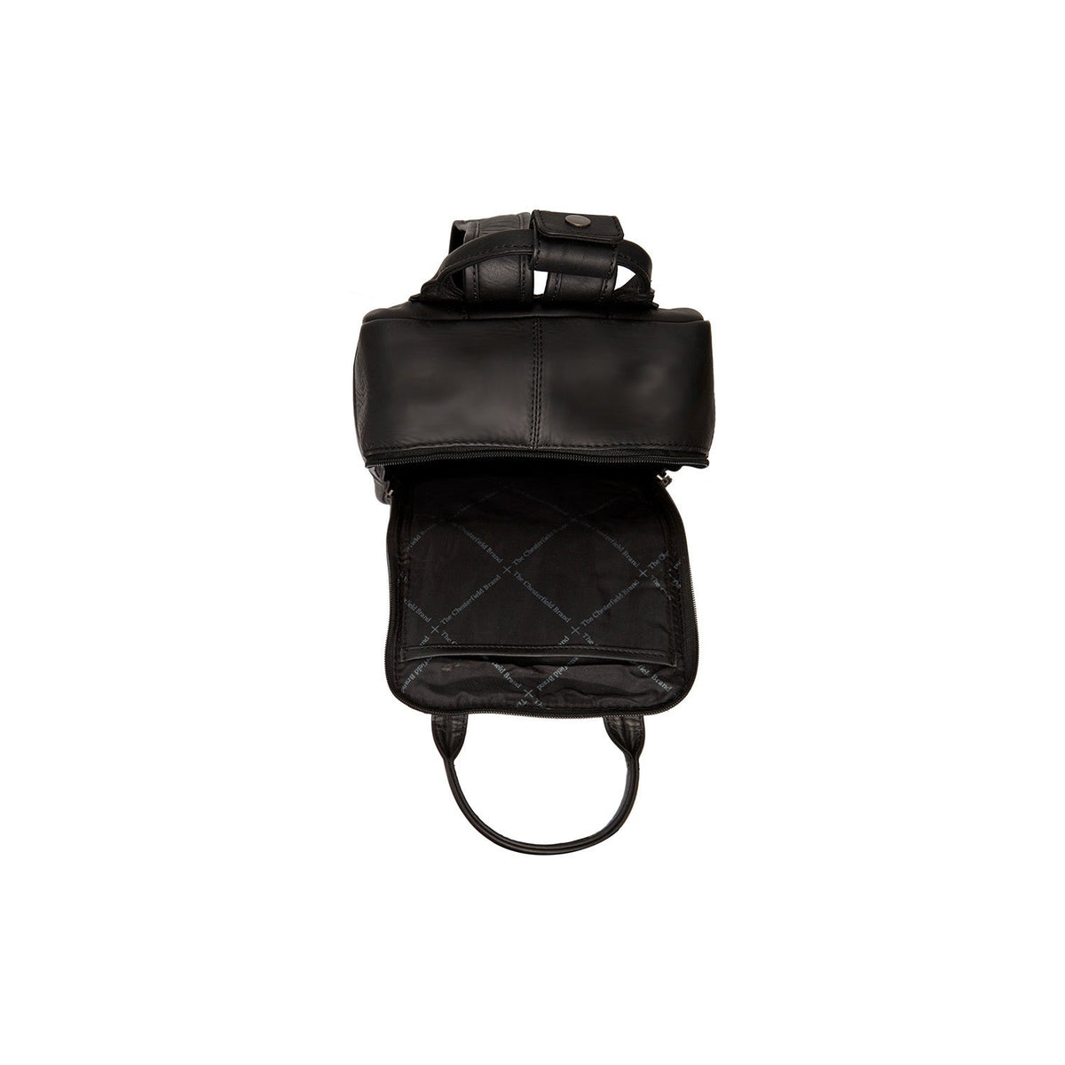 Solid Antique Brass Hardware &amp; Heavy-Duty Dual Zipper Detail on Bellary Full-Grain Leather Backpack 女士