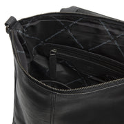 Solid Antique Brass Hardware &amp; Heavy-Duty Dual Zipper Detail on Manchester Full-Grain Leather Backpack 女士