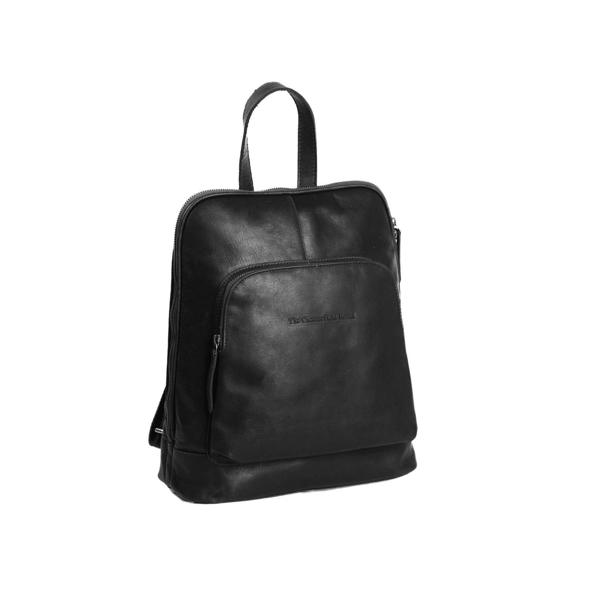 Naomi Full-Grain Leather Backpack 女士 in Classic 100% Full-Grain Leather - Full Exterior Front Profile View | Buy Online