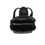 Classic 100% Full-Grain leather Backpack - Rear Perspective Showing Reinforced Leather Straps &amp; Stitching
