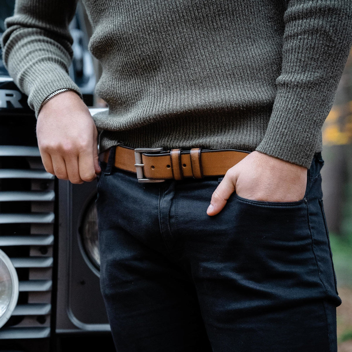 Aayden Full-Grain Leather Belt 男士 – alternate product view 3