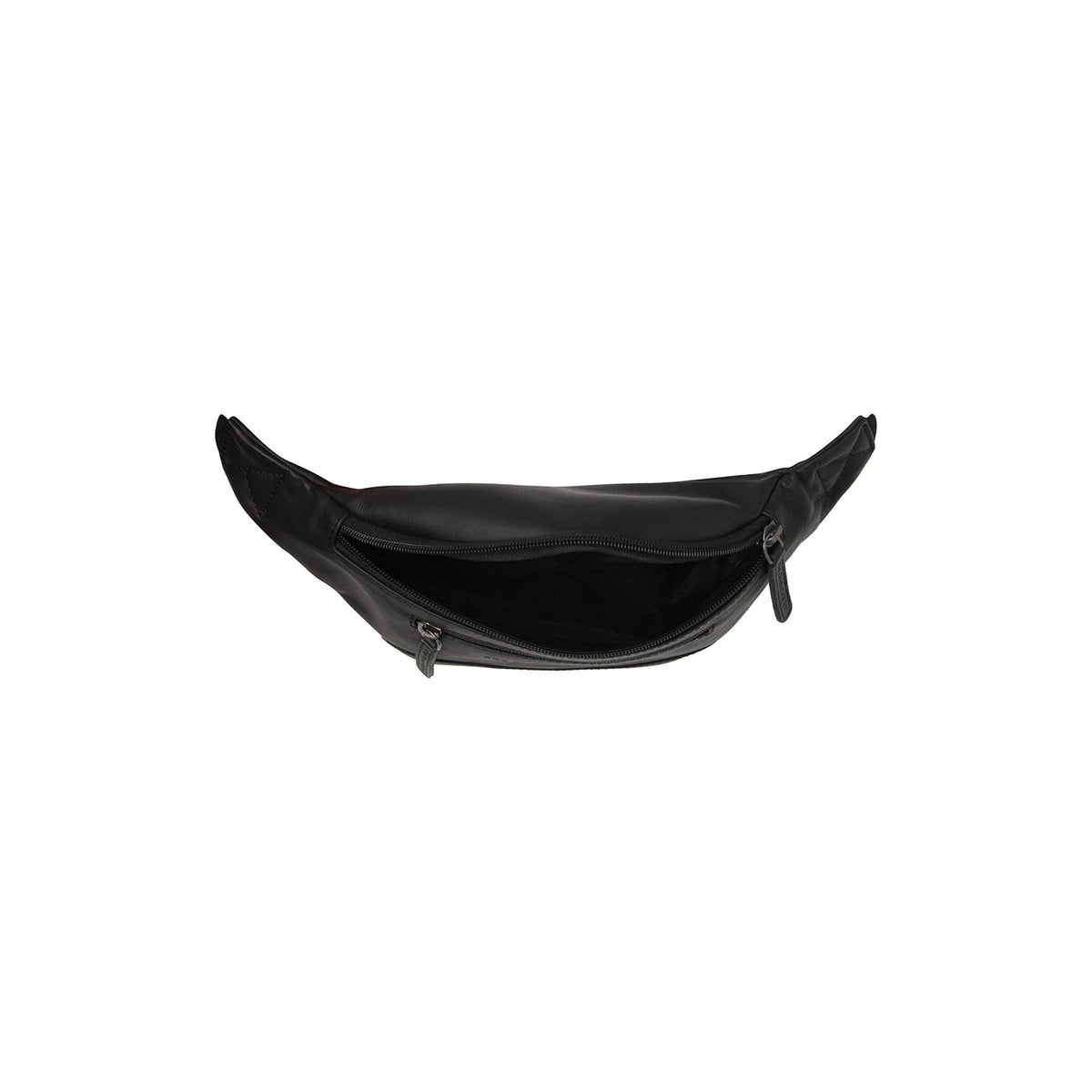 Brana Full-Grain Leather Belt Bag 女士 - Structured Side Profile Showing Gusset Depth &amp; Expansion Capacity