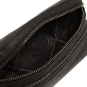 Toronto Full-Grain Leather Belt Bag 女士 - Structured Side Profile Showing Gusset Depth &amp; Expansion Capacity