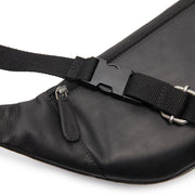 Solid Antique Brass Hardware &amp; Heavy-Duty Dual Zipper Detail on Vernio Full-Grain Leather Belt Bag 女士