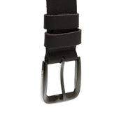 Copper Full-Grain Leather Belt 男士 - Structured Side Profile Showing Gusset Depth &amp; Expansion Capacity