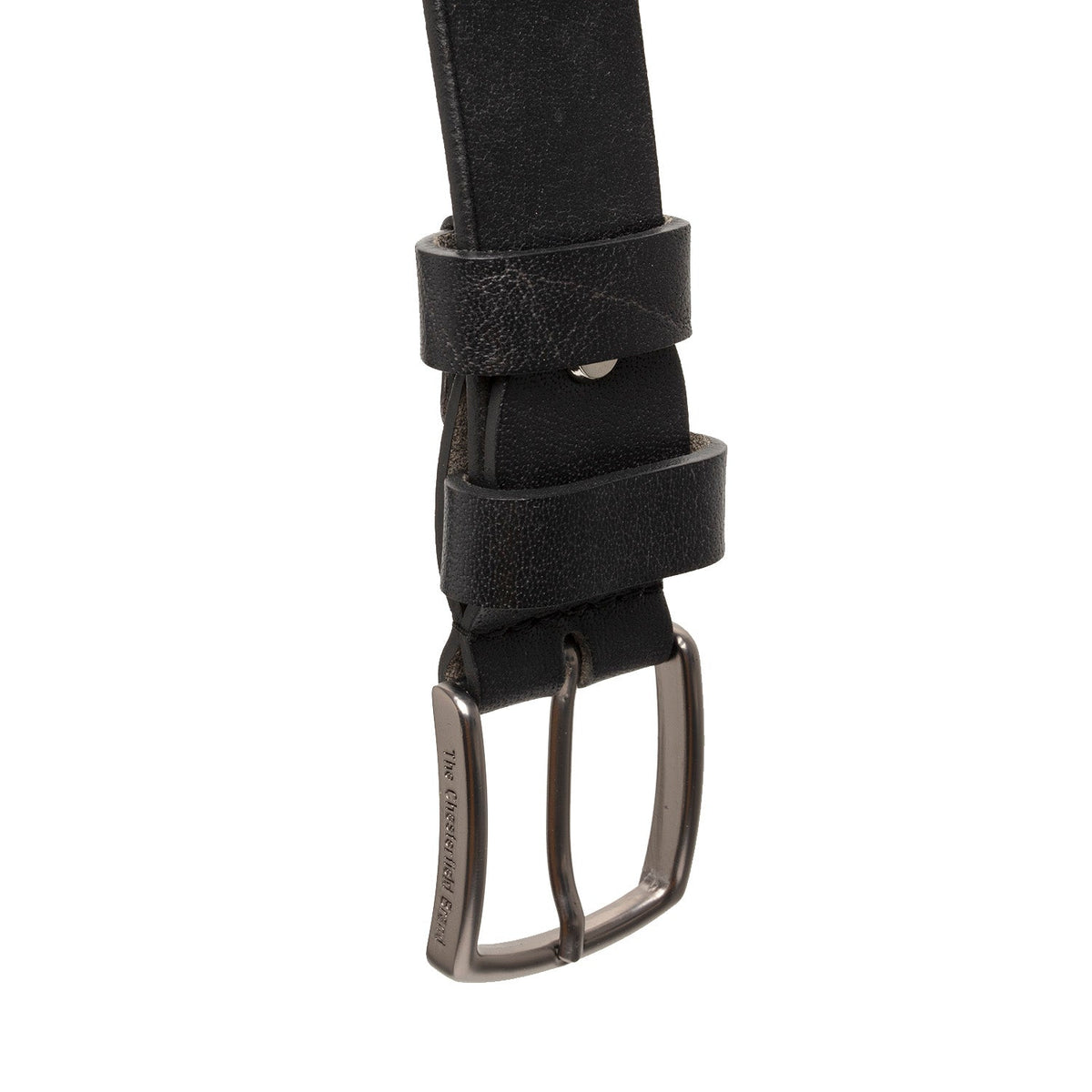 Morrison Full-Grain Leather Belt 男士 - Structured Side Profile Showing Gusset Depth &amp; Expansion Capacity