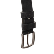 Morrison Full-Grain Leather Belt 男士 - Structured Side Profile Showing Gusset Depth &amp; Expansion Capacity