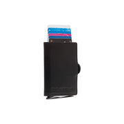 Lagos Full-Grain Leather Card Holder 女士 in Classic 100% Full-Grain Leather - Full Exterior Front Profile View | Buy Online