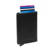 Lancaster Full-Grain Leather Card Holder 女士 in Classic 100% Full-Grain Leather - Full Exterior Front Profile View | Buy Online