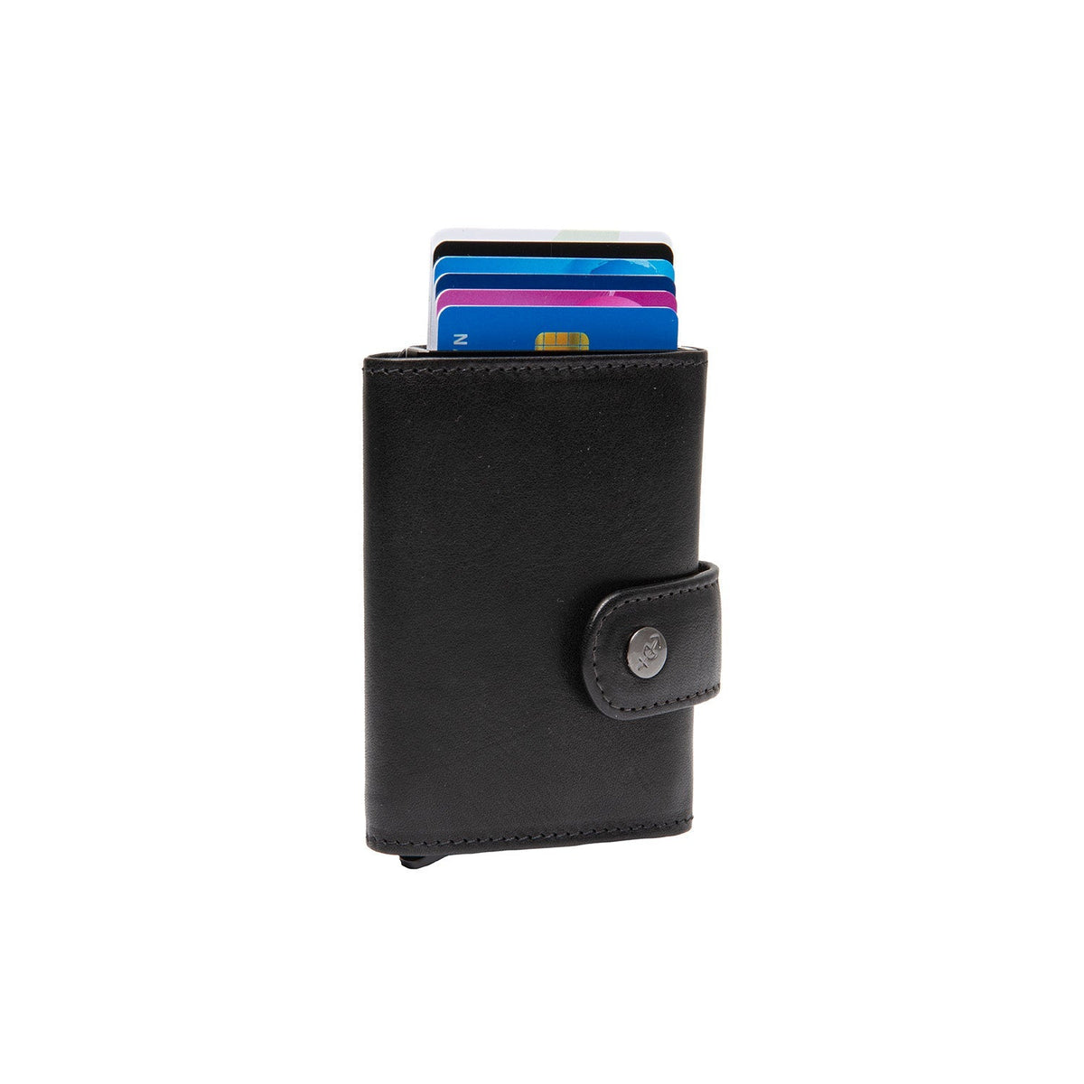Larino Full-Grain Leather Card Holder 女士 in Classic 100% Full-Grain Leather - Full Exterior Front Profile View | Buy Online