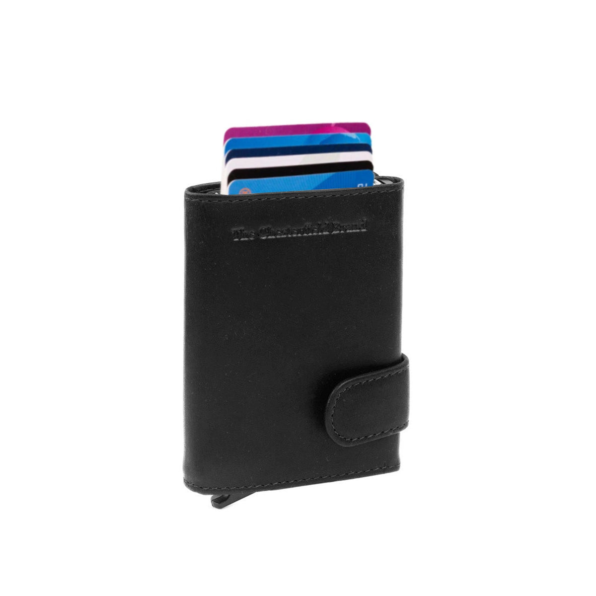 Leicester Full-Grain Leather Card Holder 女士 in Classic 100% Full-Grain Leather - Full Exterior Front Profile View | Buy Online