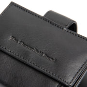 Solid Antique Brass Hardware &amp; Heavy-Duty Dual Zipper Detail on Lesina Full-Grain Leather Card Holder 女士