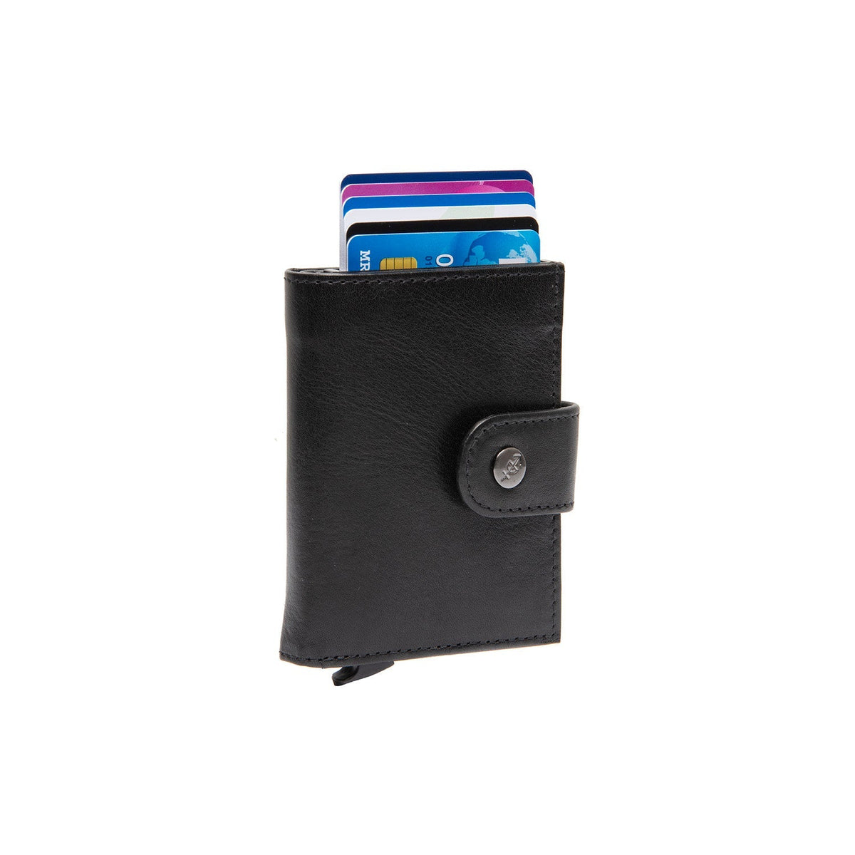 Lesina Full-Grain Leather Card Holder 女士 in Classic 100% Full-Grain Leather - Full Exterior Front Profile View | Buy Online