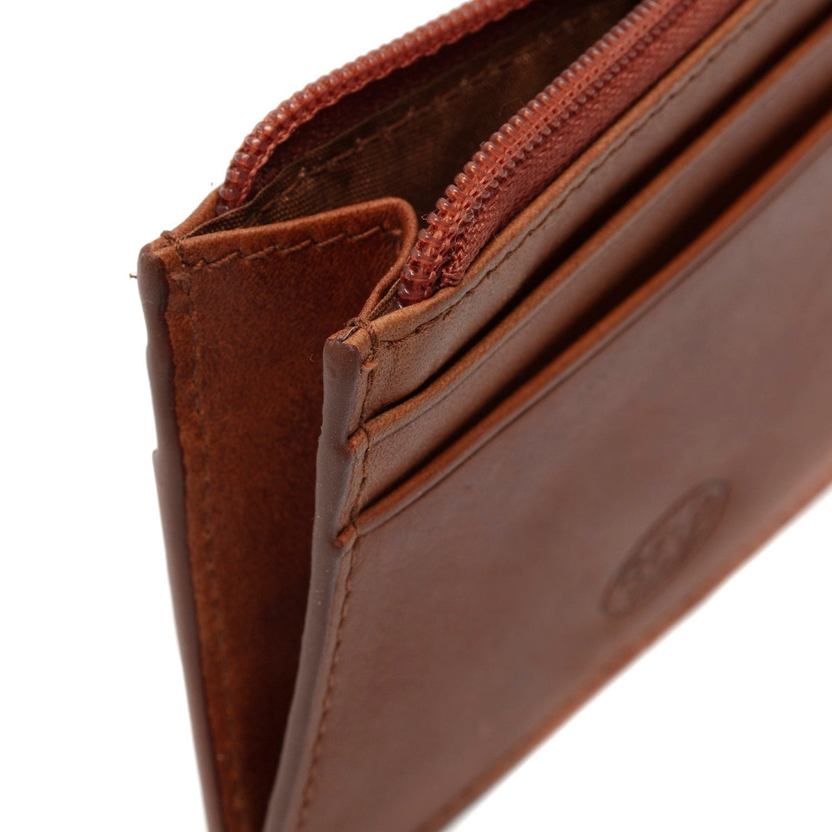 Cognac Leather Card Wallet 女士, detail view 3