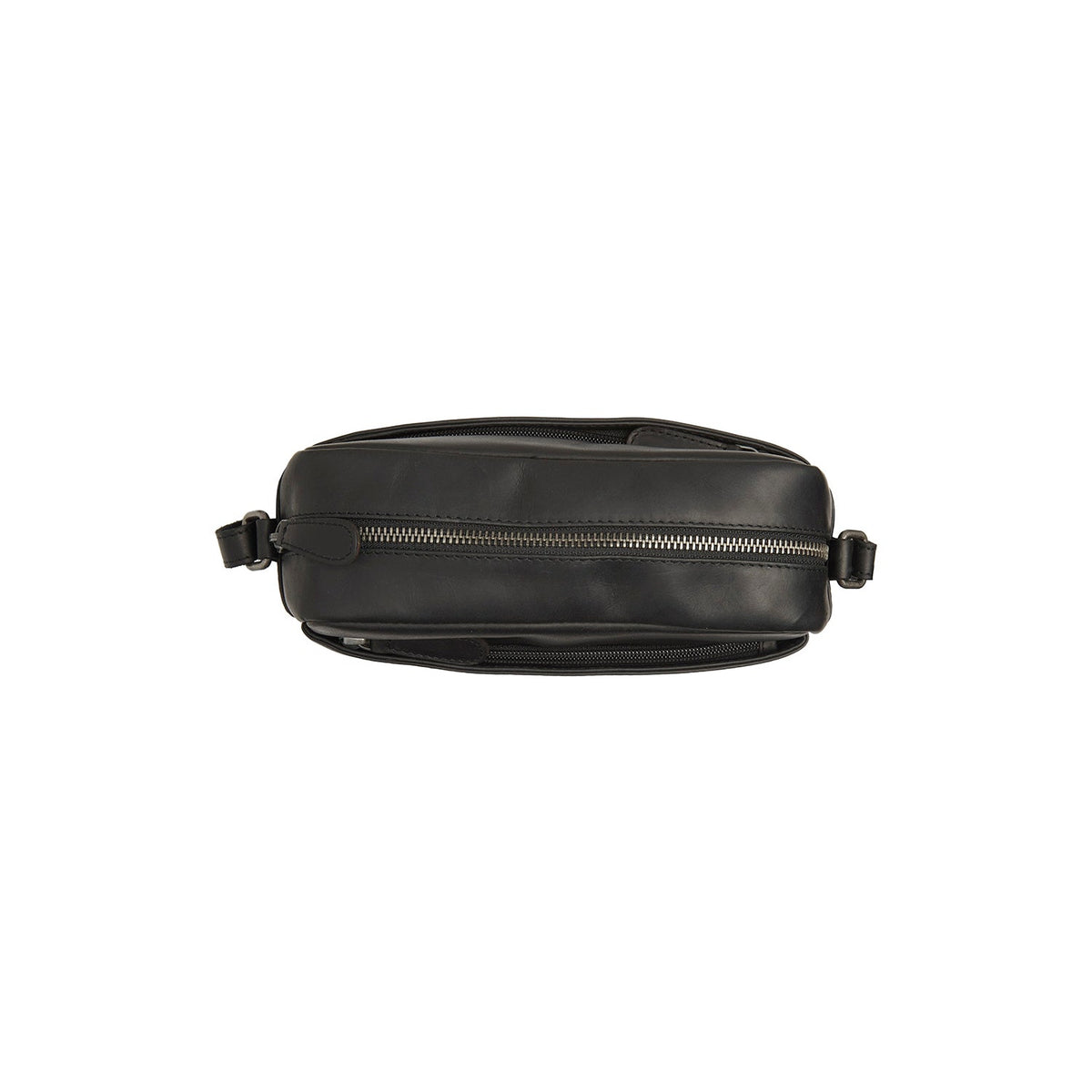 Arona Full-Grain Leather Crossbody Bag 女士 - Structured Side Profile Showing Gusset Depth &amp; Expansion Capacity