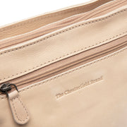Aston Full-Grain Leather Crossbody Bag 女士 - Structured Side Profile Showing Gusset Depth &amp; Expansion Capacity
