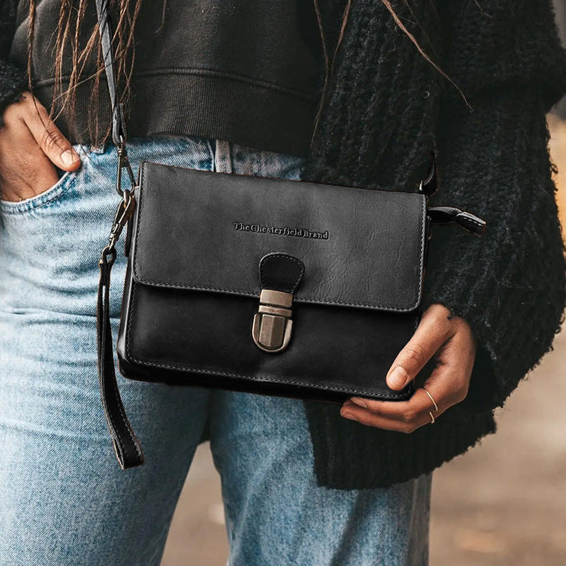 Lucca Full-Grain Leather Crossbody Bag 女士