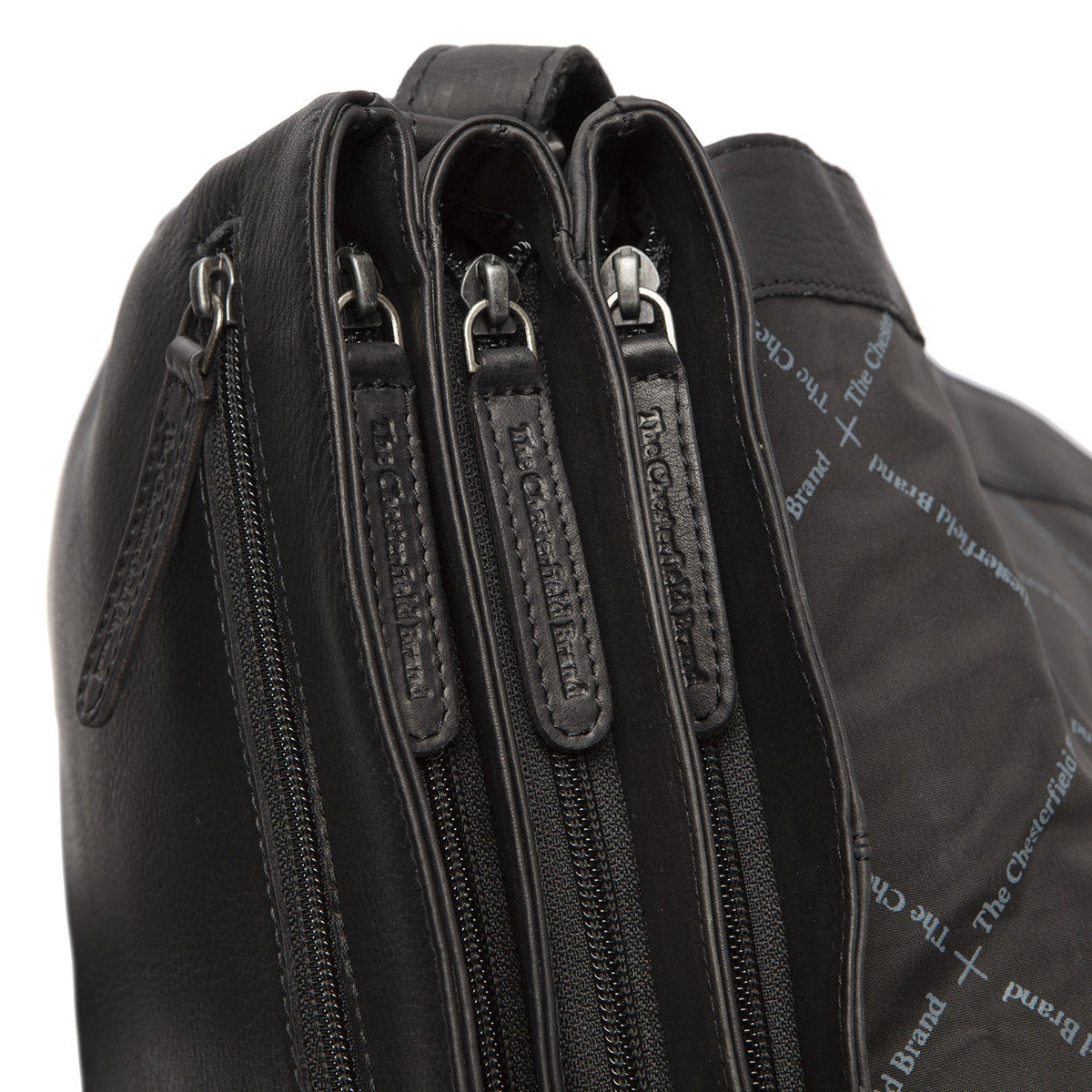 Millie Full-Grain Leather Crossbody Bag 女士 - Structured Side Profile Showing Gusset Depth &amp; Expansion Capacity