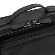 Solid Antique Brass Hardware &amp; Heavy-Duty Dual Zipper Detail on Rovon Full-Grain Leather Crossbody Bag 女士