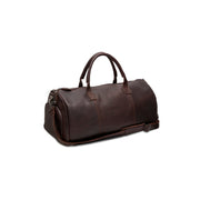 Styled Fit Perspective of Leather Garment Bag Finlay 女士 on Model - Natural Daylight Drape