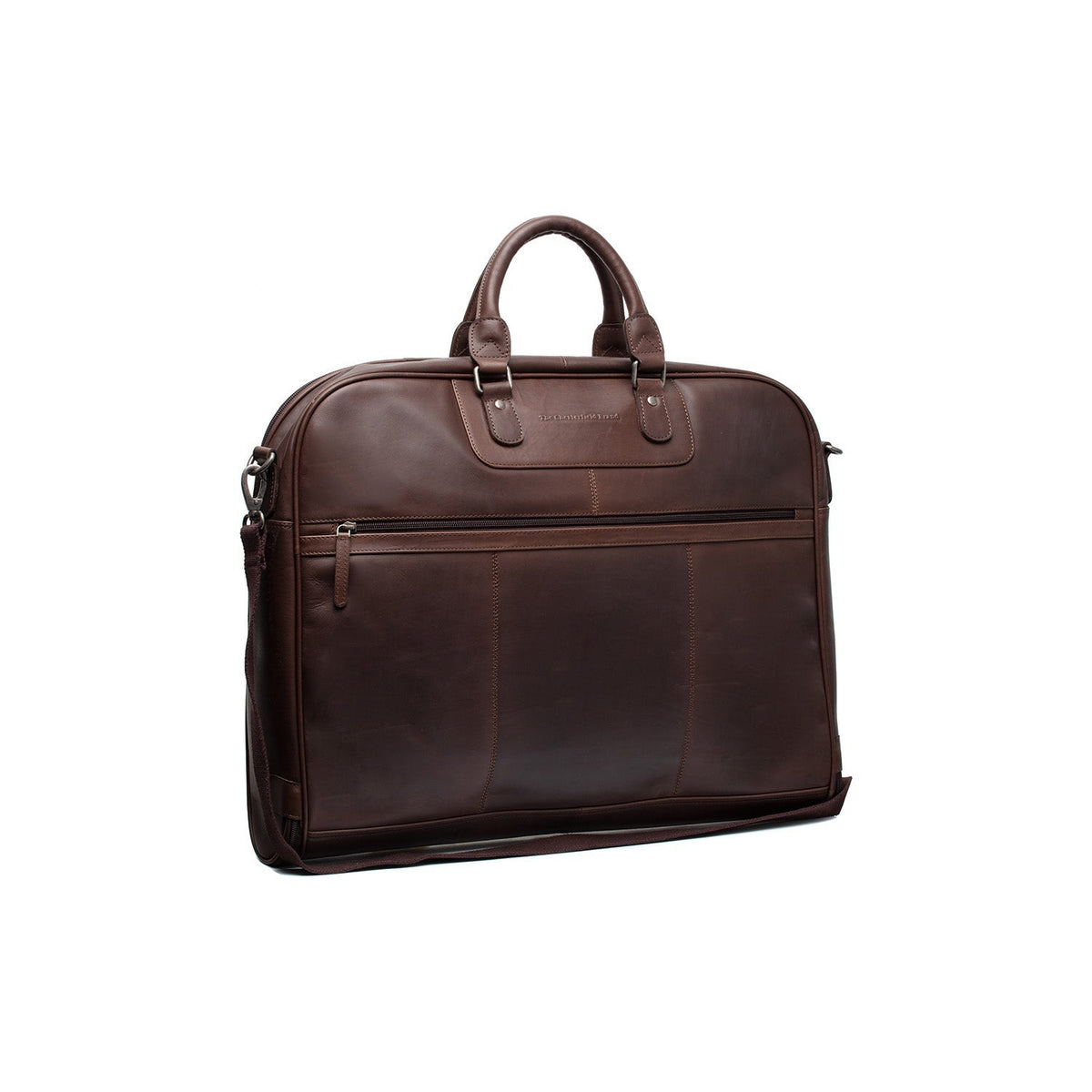 Leather Garment Bag Josh 女士 in Classic 100% Full-Grain Leather - Front Profile View &amp; Tailored Silhouette | Buy Online