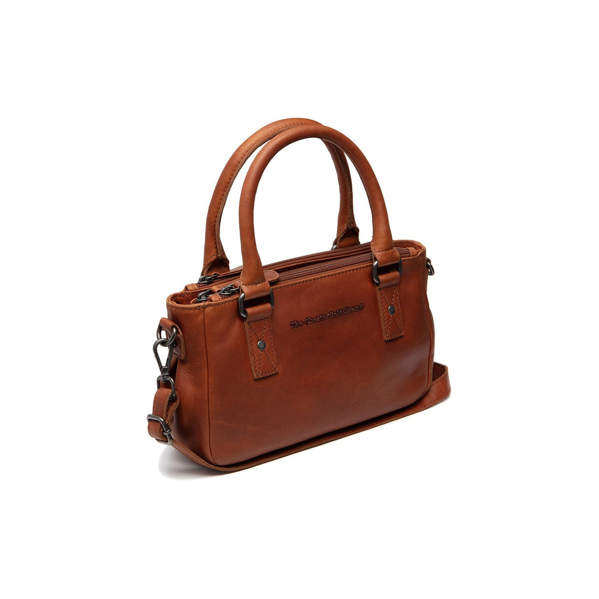 Tailored Rib Cuffs &amp; Hem Craftsmanship Construction Detail on Fenja Full-Grain Leather Handbag 女士