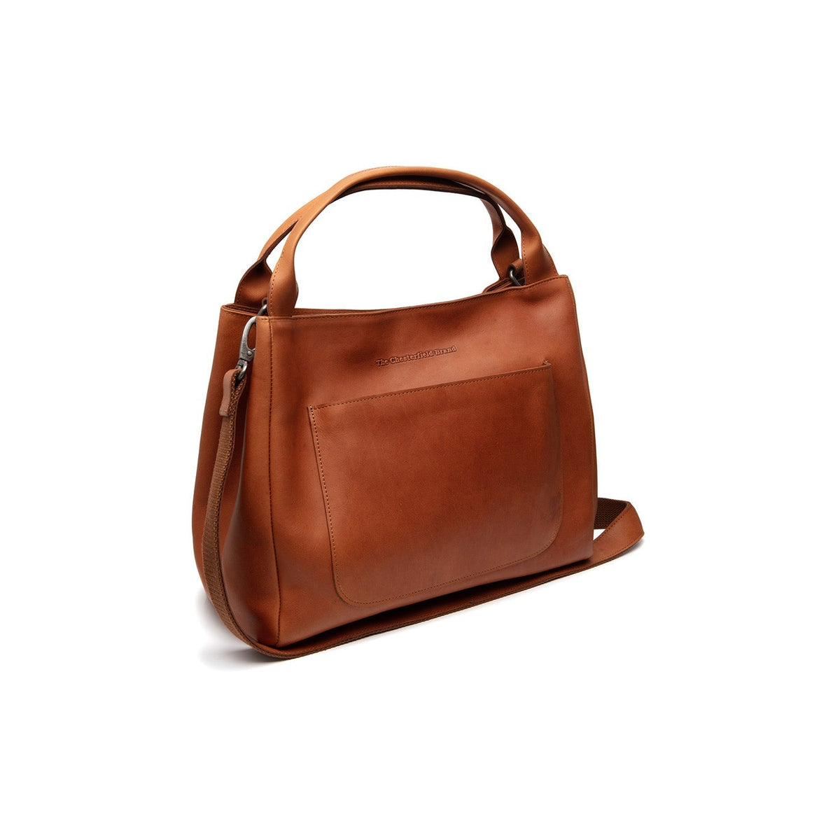 Tailored Rib Cuffs &amp; Hem Craftsmanship Construction Detail on Fioline Full-Grain Leather Handbag 女士