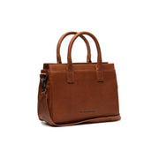 Styled Fit Perspective of Garda Full-Grain Leather Handbag 女士 on Model - Natural Daylight Drape