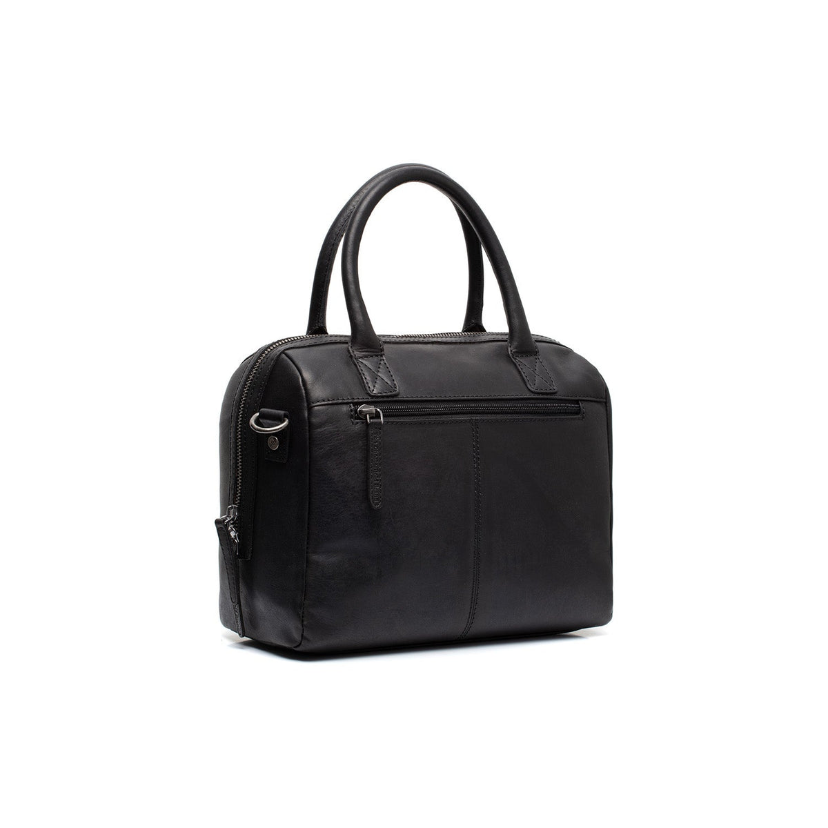 Styled Fit Perspective of Langton Full-Grain Leather Handbag 女士 on Model - Natural Daylight Drape