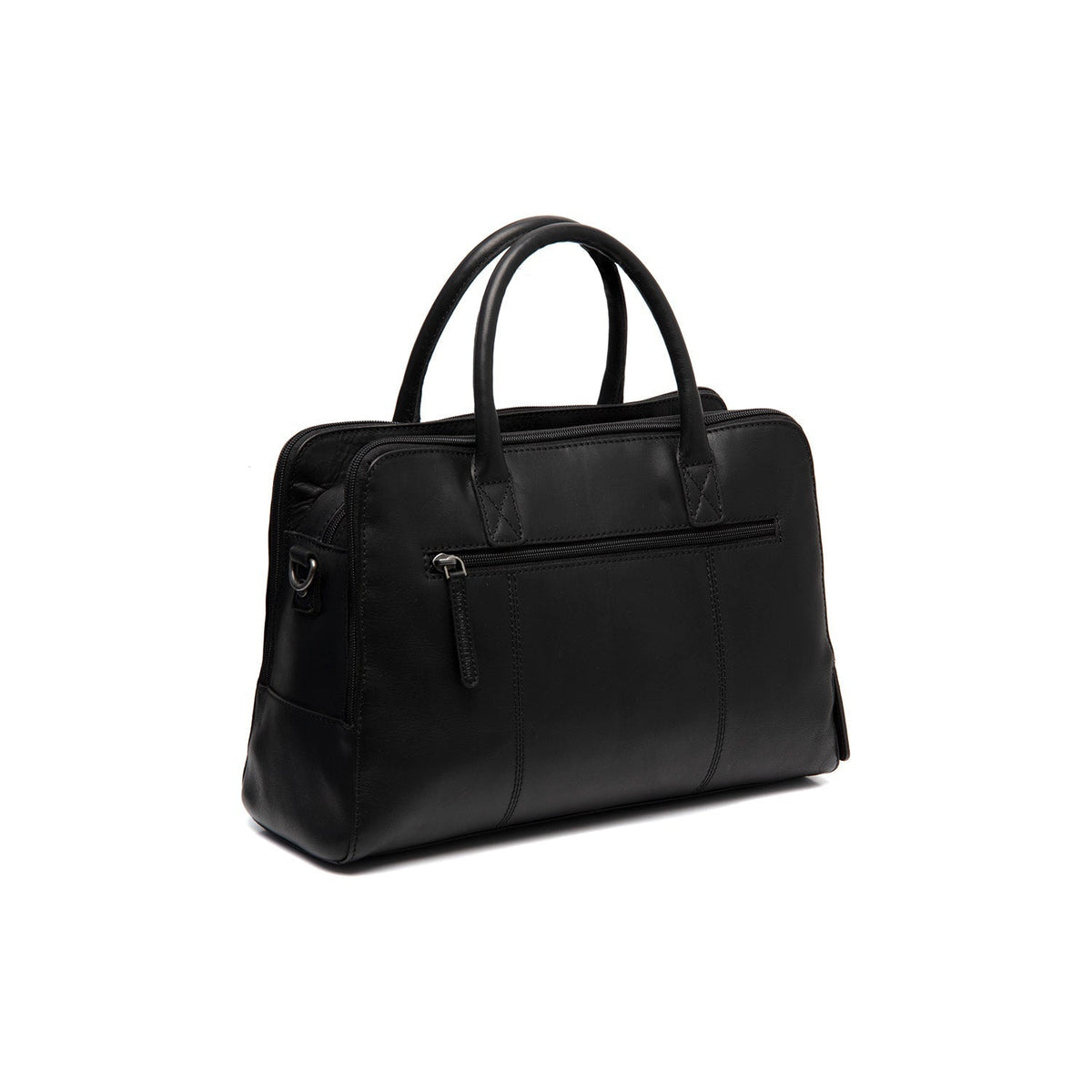 Tailored Rib Cuffs & Hem Craftsmanship Construction Detail on Layton Full-Grain Leather Handbag