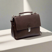 Styled Fit Perspective of Renata Full-Grain Leather Handbag 女士 on Model - Natural Daylight Drape