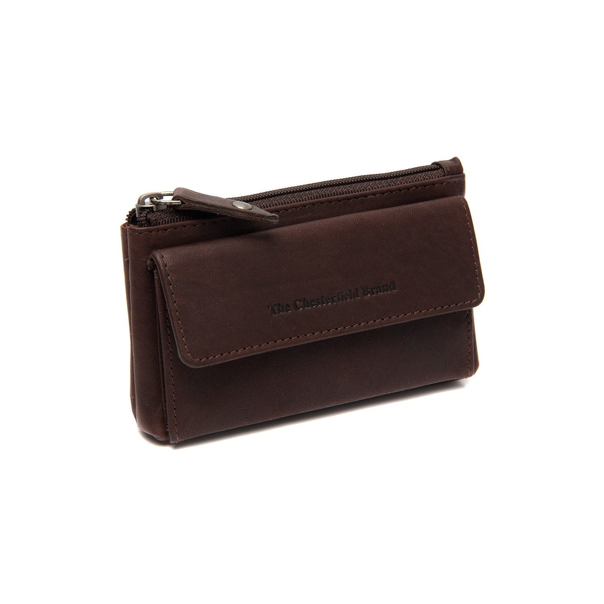 Tailored Rib Cuffs &amp; Hem Craftsmanship Construction Detail on Violette Full-Grain Leather Key Case 女士