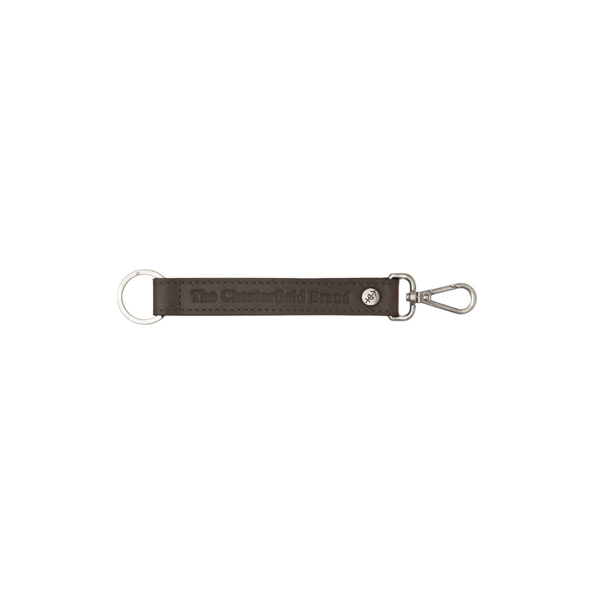 Leather Key Ring 女士 in Classic 100% Full-Grain Leather - Front Profile View &amp; Tailored Silhouette | Buy Online