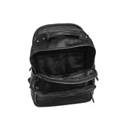 Solid Antique Brass Hardware &amp; Heavy-Duty Dual Zipper Detail on Austin Full-Grain Leather Laptop Backpack 女士