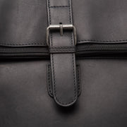 Solid Antique Brass Hardware &amp; Heavy-Duty Dual Zipper Detail on Larsson Full-Grain Leather Laptop Backpack 女士