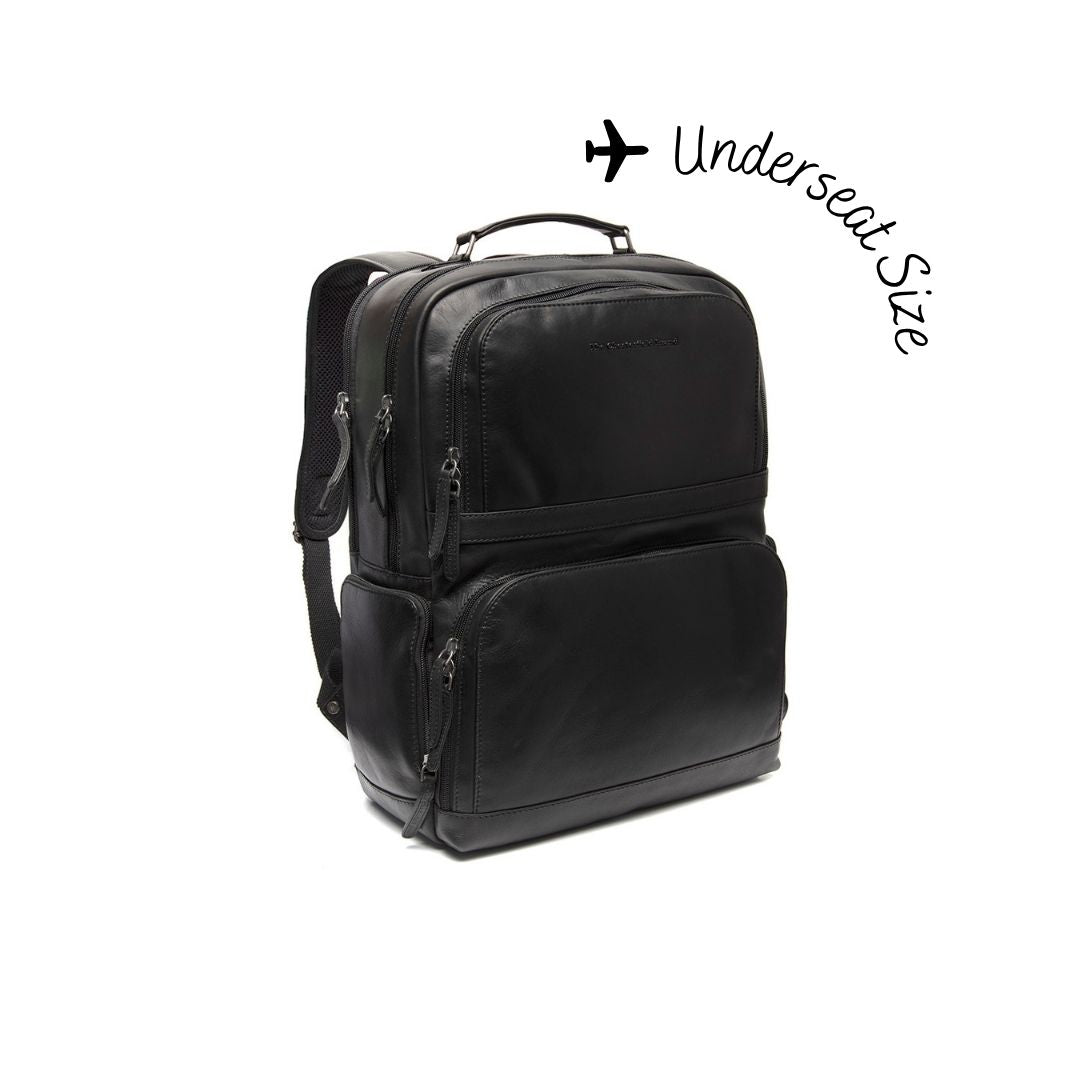 Lennox Full-Grain Leather Laptop Backpack 女士 in Classic 100% Full-Grain Leather - Full Exterior Front Profile View | Buy Online