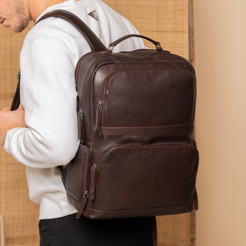 Lennox Full-Grain Leather Laptop Backpack 女士 – alternate product view 2