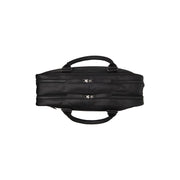 Solid Antique Brass Hardware &amp; Heavy-Duty Dual Zipper Detail on Boston Full-Grain Leather Laptop Bag 男士