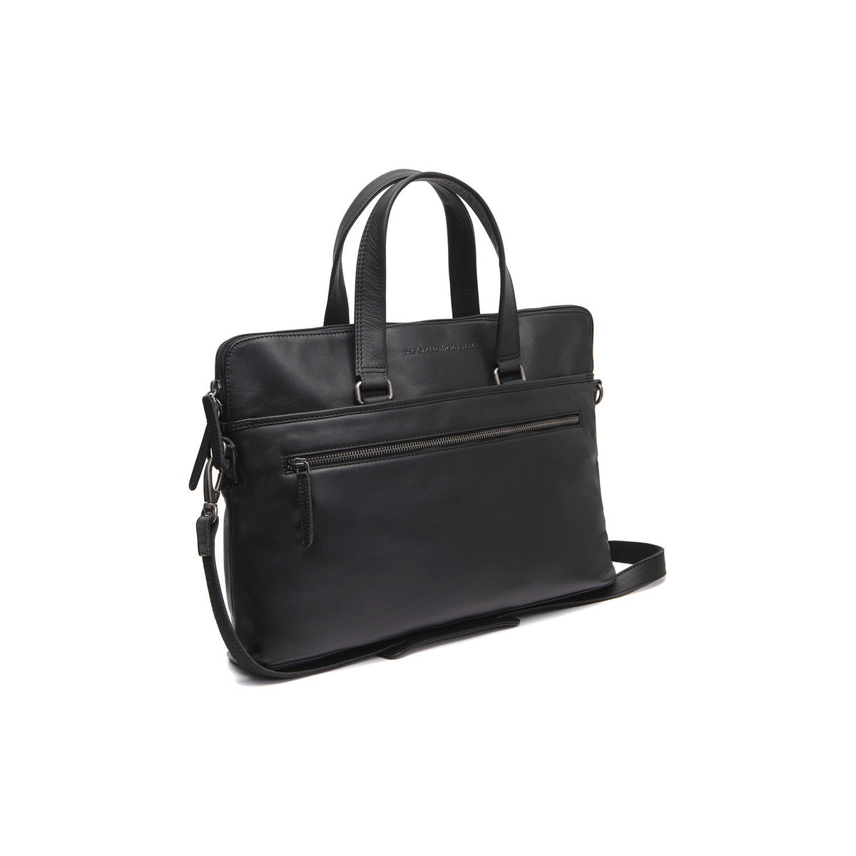 Elvas Full-Grain Leather Laptop Bag 女士 in Classic 100% Full-Grain Leather - Full Exterior Front Profile View | Buy Online