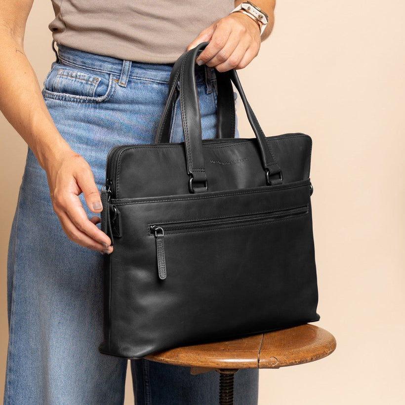 Elvas Full-Grain Leather Laptop Bag 女士