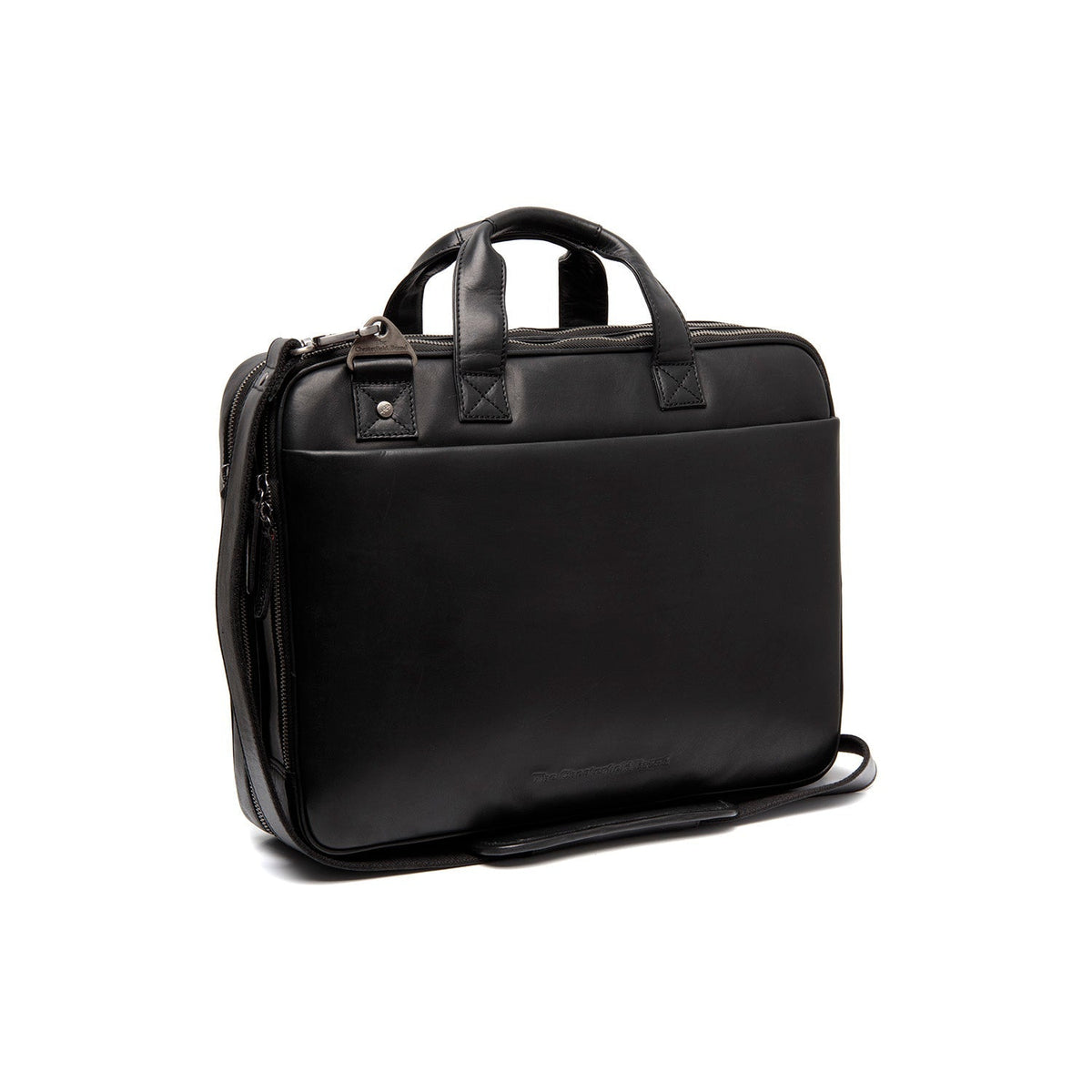 Iseo Full-Grain Leather Laptop Bag 男士 in Classic 100% Full-Grain Leather - Full Exterior Front Profile View | Buy Online
