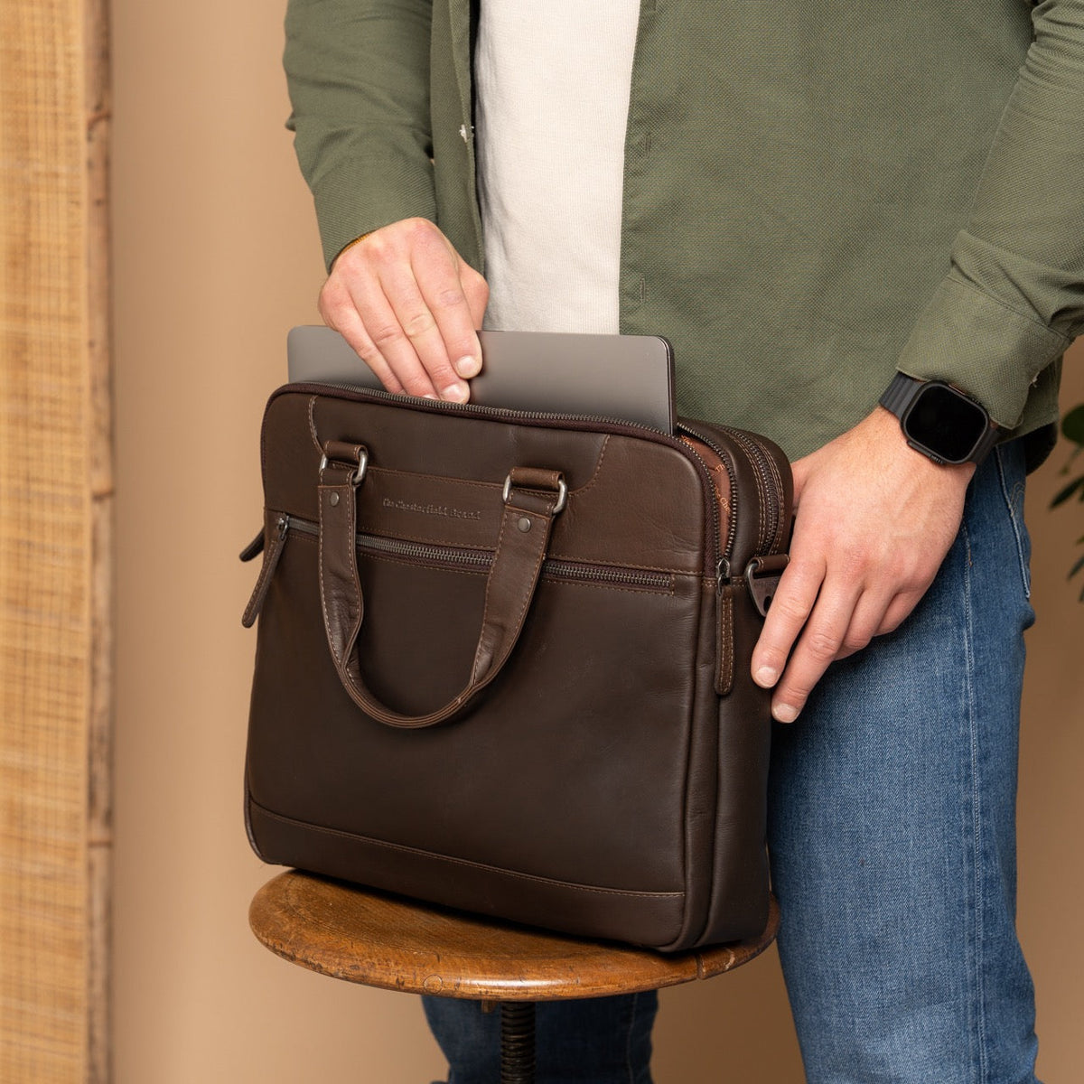Montara Full-Grain Leather Laptop Bag 女士 – alternate product view 3