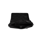 Richard Full-Grain Leather Laptop Bag 男士 - Structured Side Profile Showing Gusset Depth &amp; Expansion Capacity