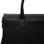 
Solid Antique Brass Hardware & Heavy-Duty Dual Zipper Detail on Rivera 真皮公文电脑包