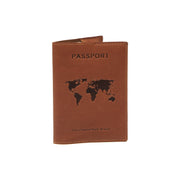 Cognac Leather Passport Case 女士, front view