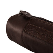 Styled Fit Perspective of Leather Pencil Case Lea 女士 on Model - Natural Daylight Drape
